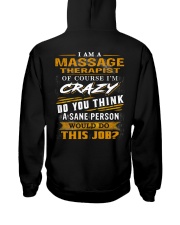 Massage Therapist Hooded Sweatshirt back