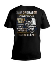 Saw Operator V-Neck T-Shirt thumbnail