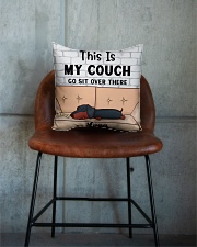 Dachshund Personalized Text Square Pillowcase aos-pillow-square-front-lifestyle-04