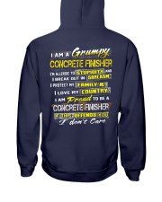 Concrete Finisher Hooded Sweatshirt back