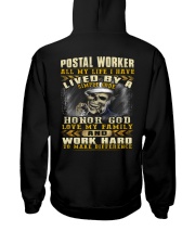 Postal Worker Hooded Sweatshirt back