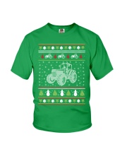 Tractor Ugly Christmas Sweater Youth T-Shirt thumbnail