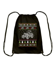 Tractor Ugly Christmas Sweater Drawstring Bag thumbnail