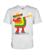 42Dabbing Man Drinking Beer V-Neck T-Shirt thumbnail