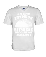 1Funny Fitness Taco Workout Pun Apparel V-Neck T-Shirt thumbnail