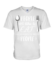130 Eat People Who Like To Eat Are Always The Best V-Neck T-Shirt thumbnail