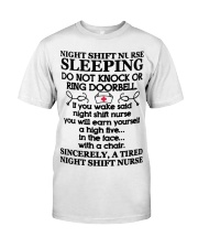 106 Night Shift Nurse Sleeping Do Not Knock Or Rin Classic T-Shirt thumbnail