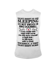 106 Night Shift Nurse Sleeping Do Not Knock Or Rin Sleeveless Tee thumbnail