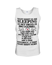106 Night Shift Nurse Sleeping Do Not Knock Or Rin Unisex Tank thumbnail