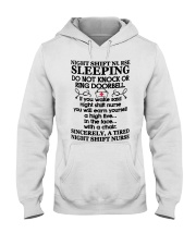 106 Night Shift Nurse Sleeping Do Not Knock Or Rin Hooded Sweatshirt thumbnail