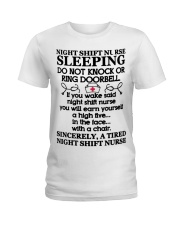 106 Night Shift Nurse Sleeping Do Not Knock Or Rin Ladies T-Shirt thumbnail