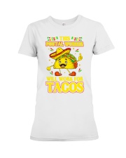 372This Postal Worker Will Work For Tacos Premium Fit Ladies Tee thumbnail