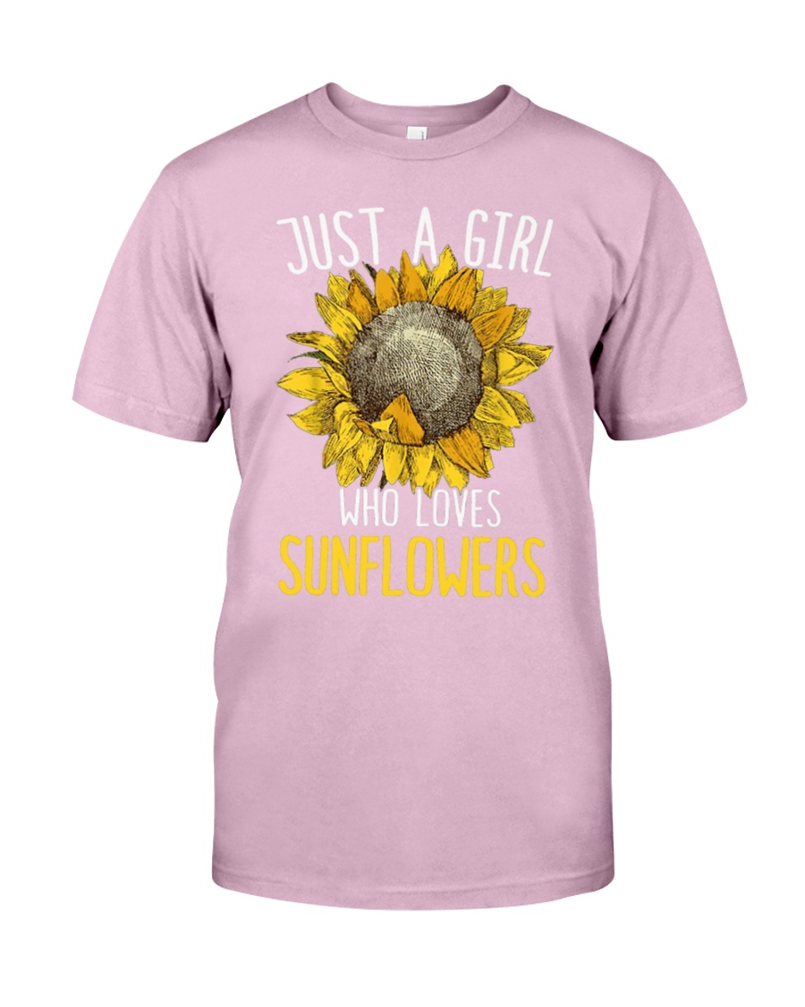 80Just A Girl Who Loves Sunflowers Funny Classic T-Shirt