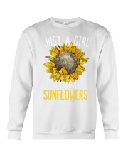 80Just A Girl Who Loves Sunflowers Funny Crewneck Sweatshirt thumbnail