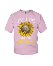 80Just A Girl Who Loves Sunflowers Funny Youth T-Shirt thumbnail