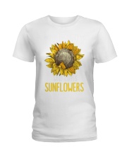 80Just A Girl Who Loves Sunflowers Funny Ladies T-Shirt thumbnail