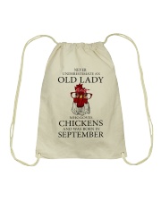 Old Lady Chickens - September Drawstring Bag tile