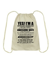 Yes i am a spoiled husband awesome wife-January Drawstring Bag tile