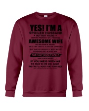 Yes i am a spoiled husband awesome wife-January Crewneck Sweatshirt tile