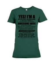 Yes i am a spoiled husband awesome wife-January Premium Fit Ladies Tee tile