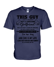 Gift for Boyfriend V-Neck T-Shirt tile