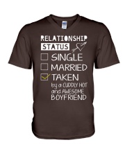Gift for Girlfriend V-Neck T-Shirt tile