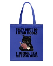 I READ BOOKS AND CAT Tote Bag tile