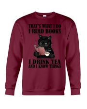 I READ BOOKS AND CAT Crewneck Sweatshirt tile