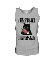 I READ BOOKS AND CAT Unisex Tank tile