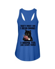 I READ BOOKS AND CAT Ladies Flowy Tank tile