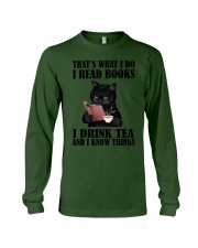 I READ BOOKS AND CAT Long Sleeve Tee tile