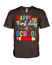 Happy First Day School V-Neck T-Shirt tile