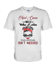 April Queen V-Neck T-Shirt tile