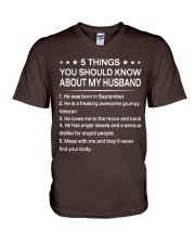My Husband - September V-Neck T-Shirt tile