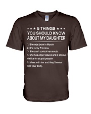 My Daughter - March V-Neck T-Shirt tile