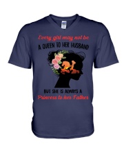 Every gir may not be a queen to her Husband V-Neck T-Shirt tile