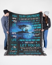 To my Girlfriend 60x80 - Woven Blanket aos-woven-throw-blanket-60x80-lifestyle-front-02