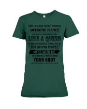 AWESOME FIANCE Premium Fit Ladies Tee tile