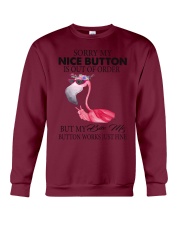 Nice Button Flamingo Crewneck Sweatshirt tile