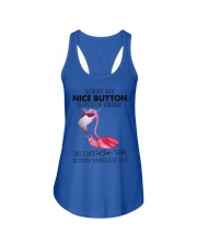 Nice Button Flamingo Ladies Flowy Tank tile
