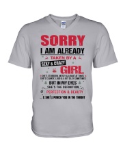 Gift for Boyfriend V-Neck T-Shirt tile