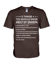 My Grandpa - July V-Neck T-Shirt tile