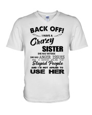 Crazy Sister V-Neck T-Shirt tile