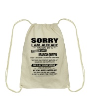 March Queen Drawstring Bag tile