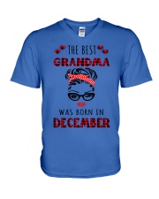 The best Grandma -December V-Neck T-Shirt tile
