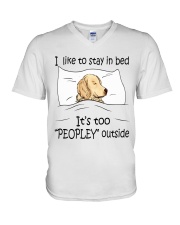 Golden Retriever V-Neck T-Shirt tile