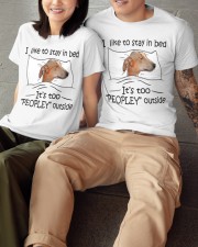 I like to stay in bed Greyhound Classic T-Shirt apparel-classic-tshirt-lifestyle-front-148