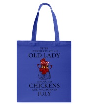 Old Lady Chickens - July Tote Bag tile