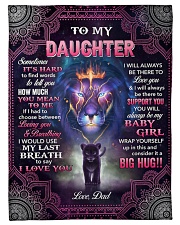 To my Daughter Sometimes It hard Love Dad Small Fleece Blanket - 30" x 40" front