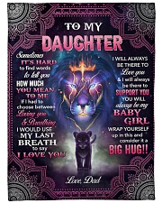 To my Daughter Sometimes It hard Love Dad Fleece Blanket tile